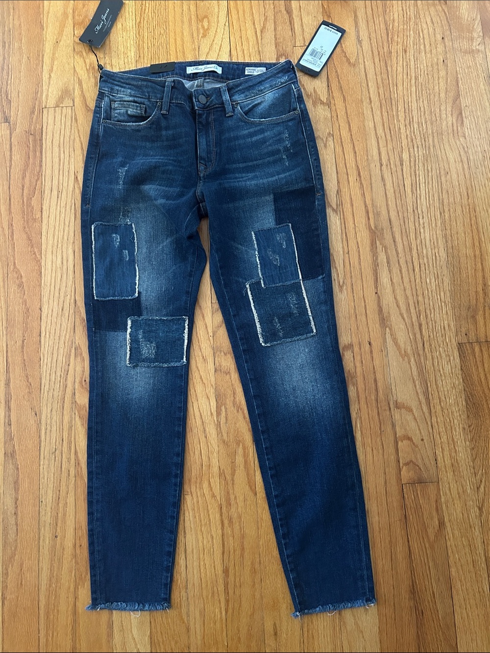 MAVI  Adriana Ankle Dark Blue Patchwork Women's Jeans
